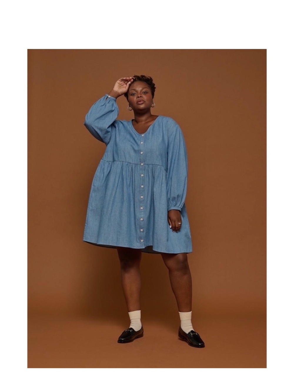 Tradlands Remi Chambray Mini Dress